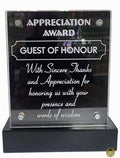 Guest of Honour Appreciation Award Plaque - 180mm x 130mm