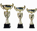 Set of 3 Gold Cup Trophies (NC 0011) - 340mm, 300mm, 265mm