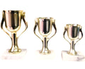 Set of 3 Tulip Cup Trophies - 185mm, 160mm, 130mm
