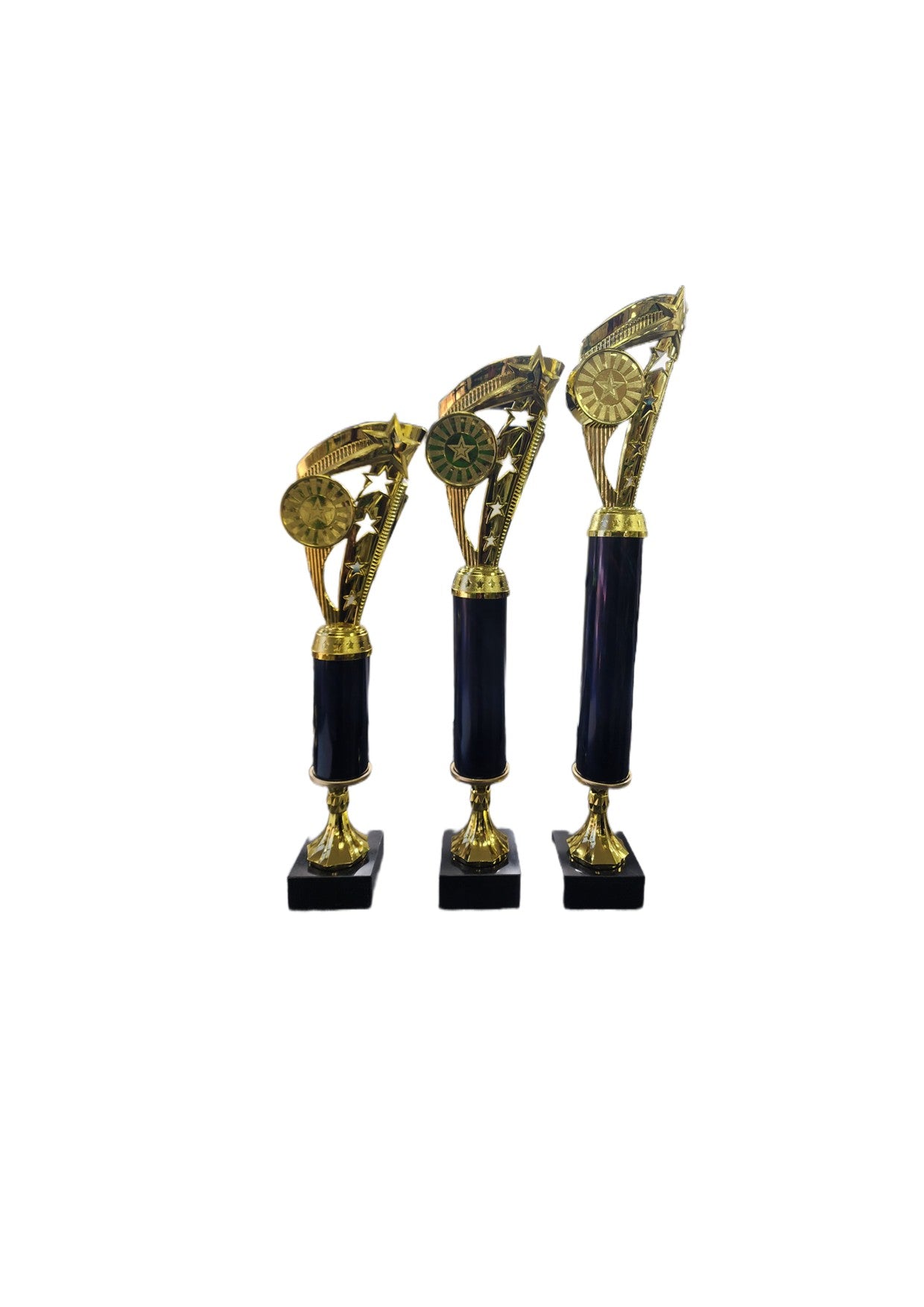 Set of 3 Gold Trophies (BB21/S51) - 485mm, 440mm, 390mm