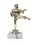 Large Karate Figurine with Marble Base