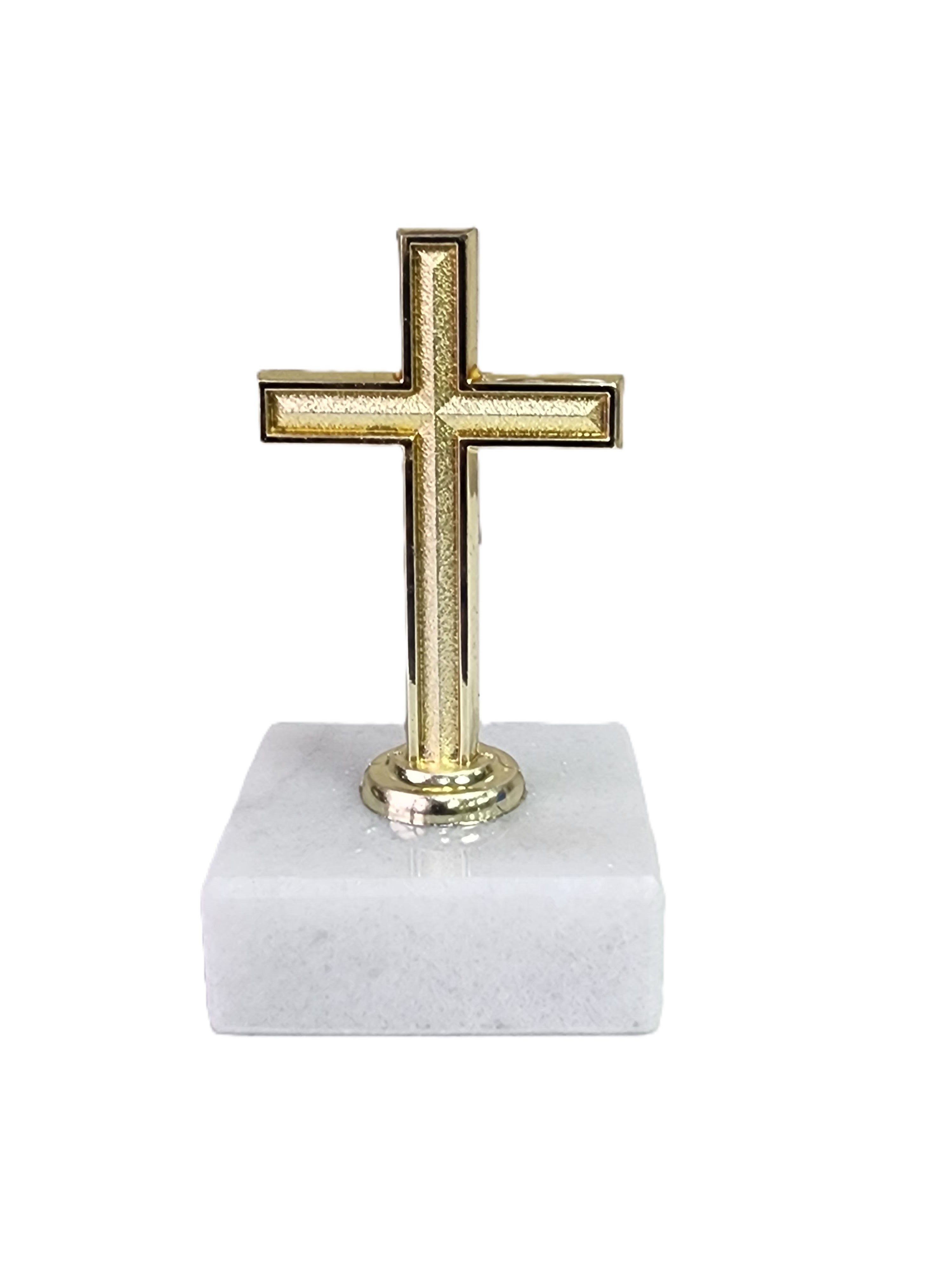 Small Cross Trophy with Marble Base